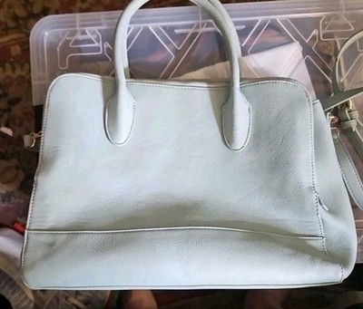 Urban Expressions Seafoam Green Satchel Zip Bag w/ Detachable Strap, Pockets