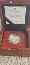 QUEEN ELIZABETH II GOLD PROOF MEMORIAL SOVEREIGN. KING CHARLES FACEING LEFT