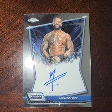 2026 Topps Chrome WWE Montez Ford On Card Auto #BBA-MON Smackdown Blue Brand 🔥 