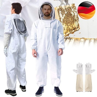 Beekeepers Schutzanzug Imkerjacke Mit Hut Schleier ImkerJacke Imkerei Handschuhe