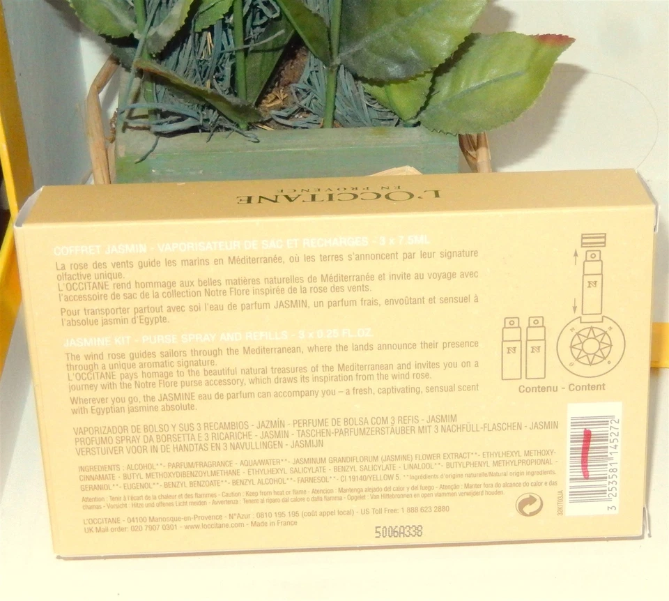 L'OCCITANE JASMINE EDP Eau de Parfum Monedero Spray con Recambios RARO Descontinuado Nuevo en Caja Foto 4 de 4