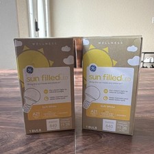 GE Sun Filled LED A21 Medium Base Soft White Wellness Bulb 840 Lumens 2 pack