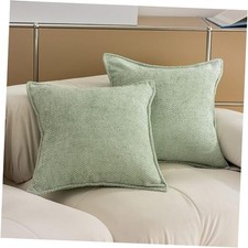Waffle Spring Pillow Covers 24x24 Set of 2 24" x 24" Pack of 2 Sage Green