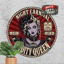 Round Metal Wall Decor Sign Vintage Retro Home Kitchen Bar Tin Plaque 8x8