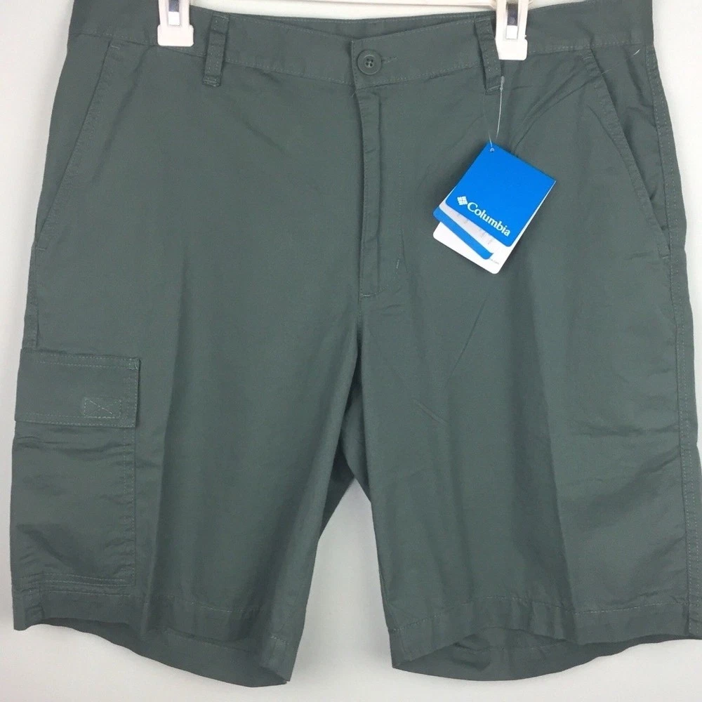 Columbia Mens Dog Lake Green Shorts 36 Waist Outdoor Hiking Casual NWT