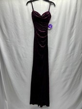 Burn Out Velvet Purple Sleek Romantic Maxi Dress NWT By Windsor XS