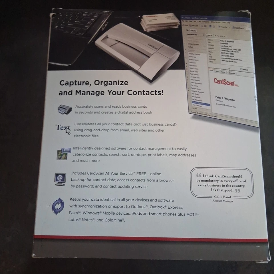 CardScan Executive 800c Desktop Card Scanner Full Featured Management Software - Image 3 of 4
