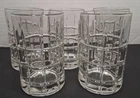 5 Vintage Anchor Hocking Glass TARTAN/Manchester Clear  Juice Tumbler 4 1/8"