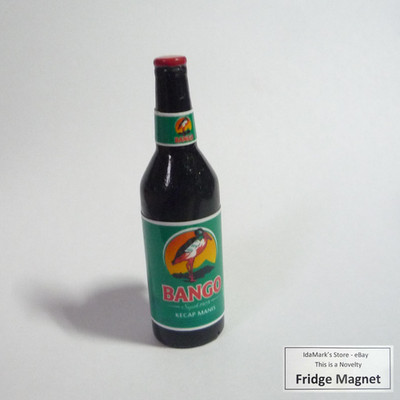 BANGO KECAP MANIS Soy Sauce Bottle FRIDGE MAGNET Novelty Indonesia 3D 2.75'' Cute