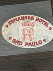 Esplanada Hotel Sao Paulo Bresil Ancien Etiquette Hotel Luggage Label — photo 6