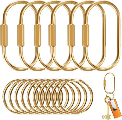 Brass Key Rings Bulk, Key Chain Organizer Holder for Men Women with Secure Screw