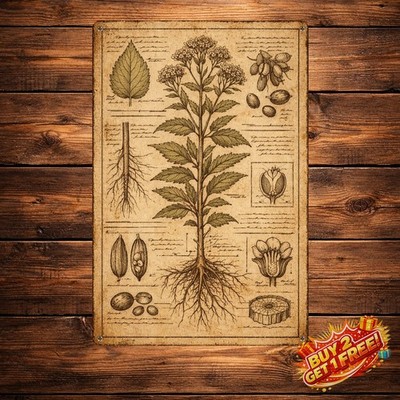 Educational Scientific Study Metal Tin Sign Wall Decor