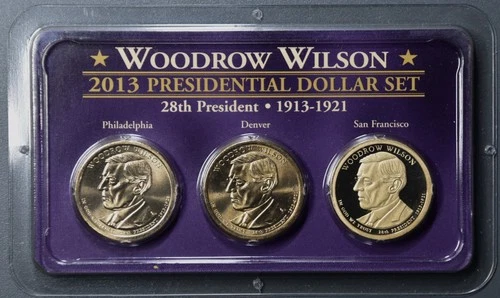 2013-P Presidential Dollar Woodrow Wilson — photo from the most recent tracked eBay sale