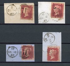 GB Penny reds on piece with Cresswell type duplex cancels