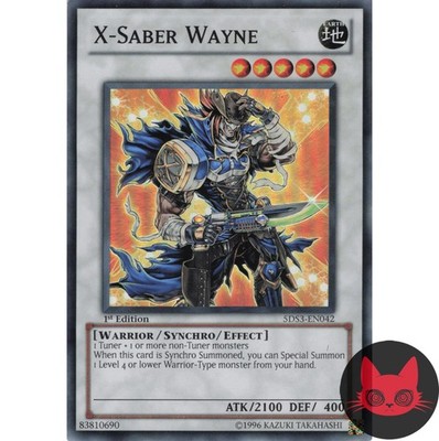 Yugioh X-Saber Wayne 5DS3-DE042 Super Rare 1. Auflage NM