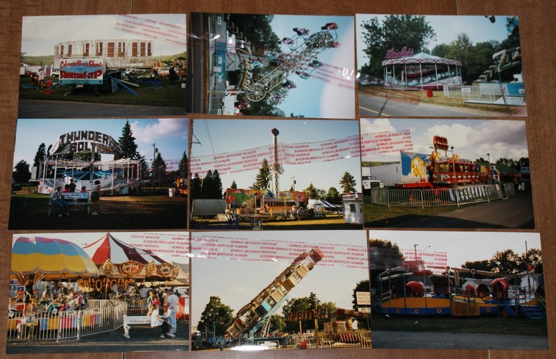 Coleman Bros Shows-Carnival/Amusement Color Photos/Photographs-(Set of 17)