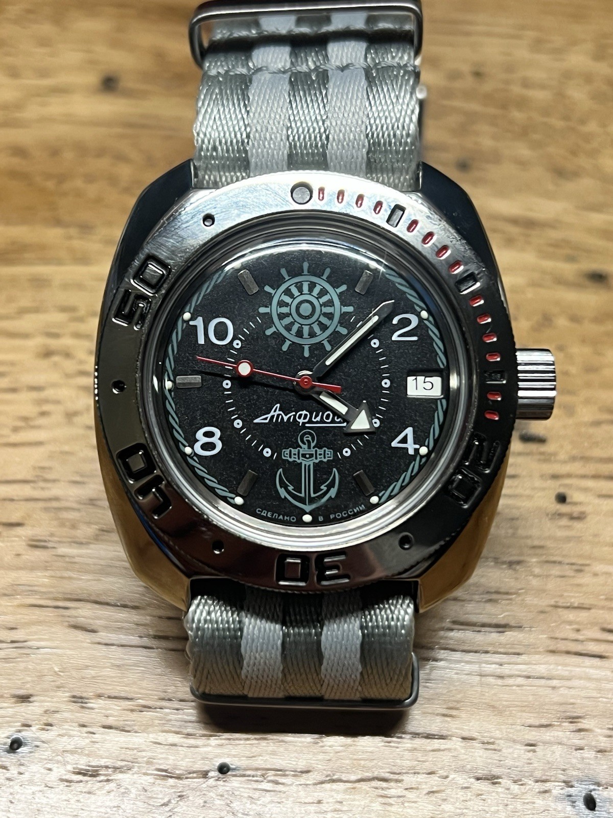 Vostok Amphibia 710526 Automatic Diver – NATO Strap – Runs Well