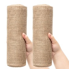 Natural Burlap Fabric Roll Jute Ribbon 10 Inch 25cm x 10 Yards Craft Wedding
