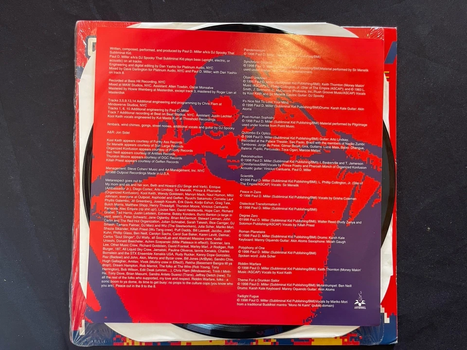 DJ Spooky That Subliminal Kid – Riddim Warfare 1998 2x LP Vinyl Record. - Imagem 4 de 4