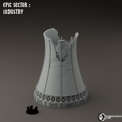 Cooling Tower Ruin Gelände 6mm Battletech Legions Imperialis Epic Scale Tabletop