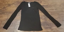 Michael Stars Shirt Top Size One Size Fits Most V Neck Sparkle New