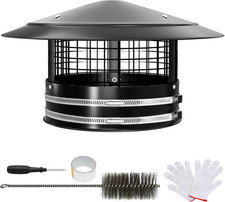6" Stainless Steel Chimney Cap with Screen for Easy Installation  Airflow