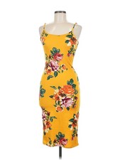 Fashion Nova Women Yellow Cocktail Dress M