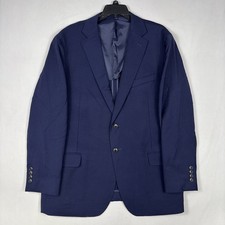 Jos A Bank Traveler Blazer Men's 46R Blue Lightweight Jacket B-DYnamic Marzotto