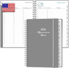 2026 Appointment Book - 2026 Daily Hourly Planner from January 2026 - December 2