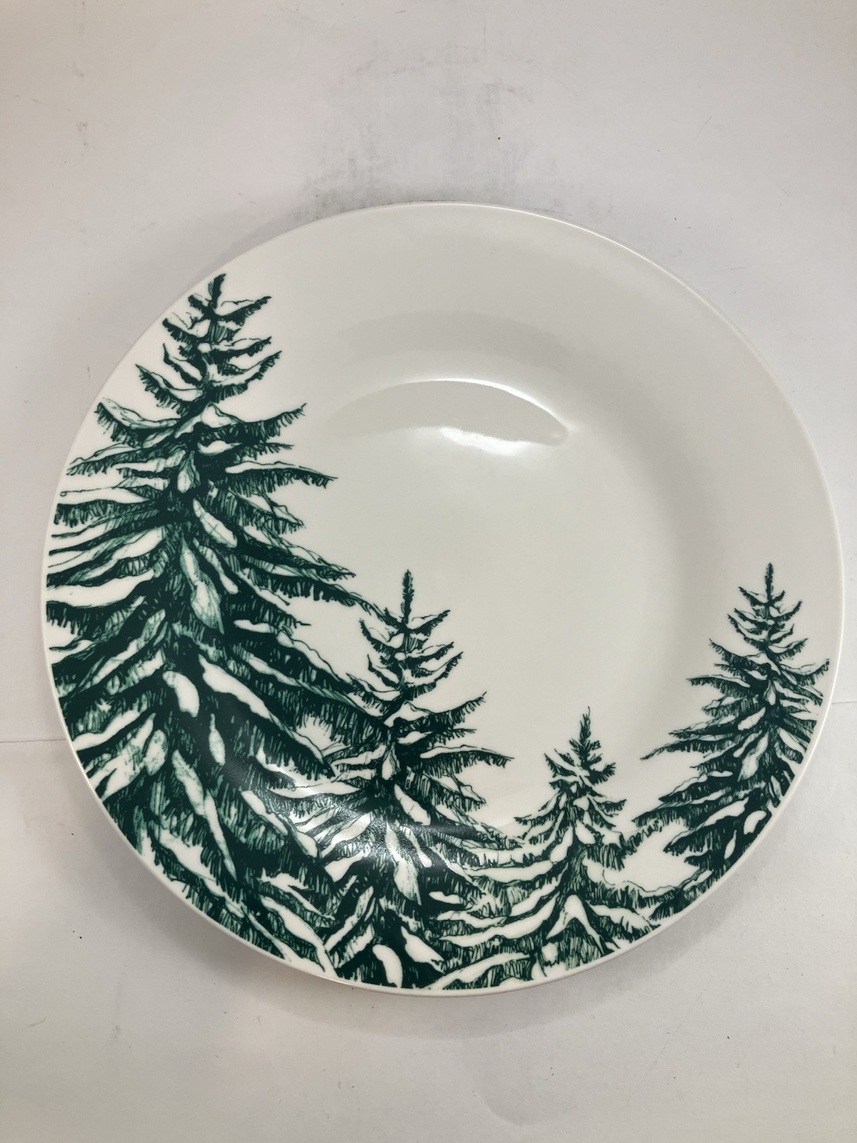 Royal Norfolk Green Evergreen Trees Dinner Plates 10 1/2" [Set of 5]