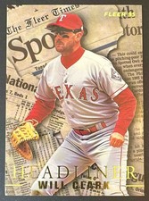 1995 Fleer Update Will Clark #6 Headliners Rangers
