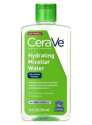 CeraVe Hydrating Micellar Water 10 oz. Facial Cleanser New