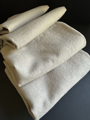 Set 6 Elrene Home Fashions Linen Beige Valance Cafe Panels Rod Pocket Curtains - Picture 12 of 24