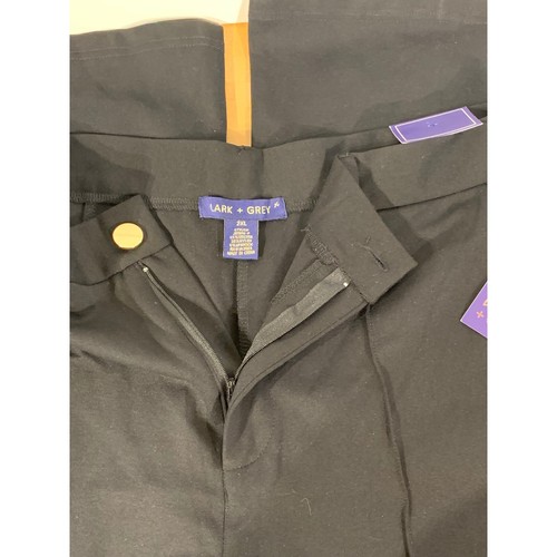 Lark+Grey Wide Leg Career Pants High Waist Stretch Black 2XL - Picture 5 of 10