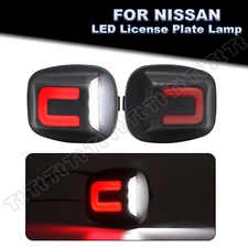 LED License Plate Light For 98-04 Nissan Frontier 94-04 Xterra Red Tube Tag Lamp