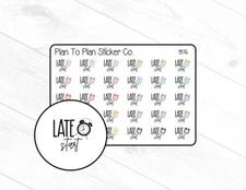 1976~~ Late Start Planner Stickers.