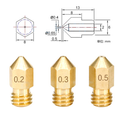 Genuine Creality 10pc Nozzles Pack Brass Mk8 for Ender 3 5 Pro CR10 S 3D Printer
