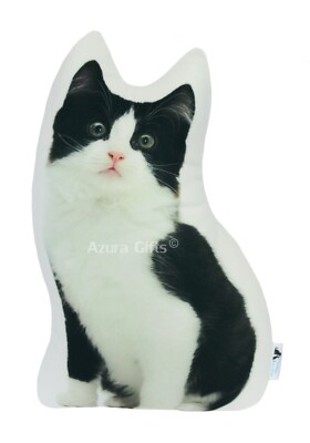 black and white cat cushions