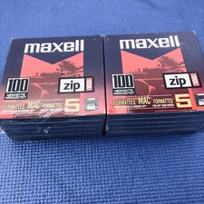 Maxell 100MB Zip Disk Disc MAC Formatted LOT OF 10 - BRAND NEW SEALED