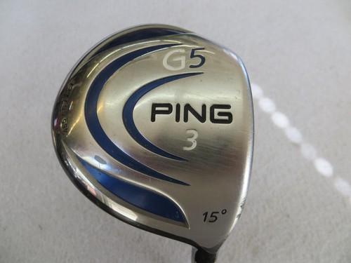 USED PING G5 15* 3 WOOD PROLAUNCH BLUE 75 STIFF GRAPHITE 43" MENS RH