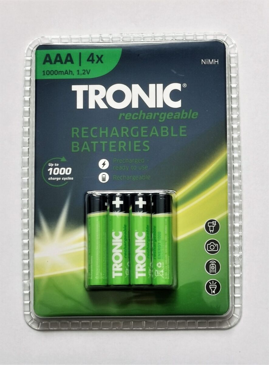 Tronic ECO Ni-MH Rechargeable Batteries AA/AAA 1.2v 2500mah