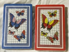 Two (2) Decks Vintage Butterfly Swap Playing Cards Sets - New & Sealed