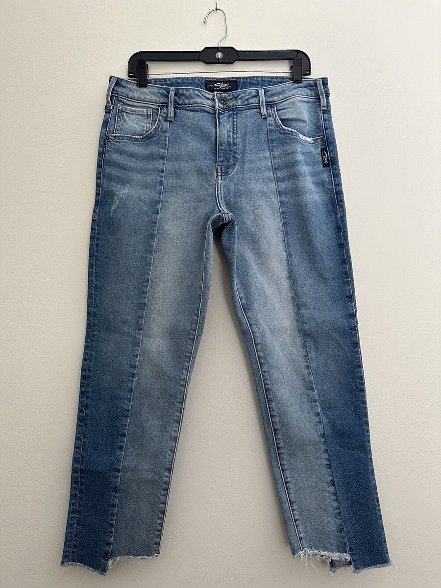 Silver Denim Jeans Womens jeans size 31 Izzy Slim Fit Crop Raw