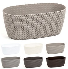 Oval Shape Flower Pot Planter without Drainage Holes for Indoor and Outdoor Use