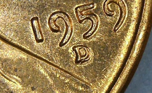 1959 D RPM-001 (FS-501) Lincoln Cent - RED Brilliant Uncirculated - Picture 2 of 8