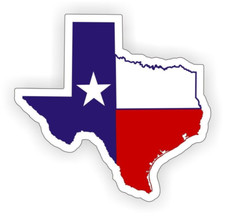 Texas Flag Map Sticker Decal