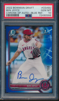 PSA 10 BEN JOYCE AUTO 1st 2022 Bowman Chrome BLUE REFRACTOR #/150 