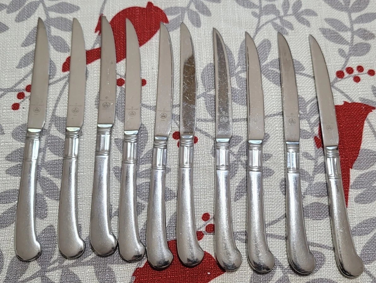 Set Of 10 Pfaltzgraff PFF33 Steak Knives 8 7/8" Stainless Flatware