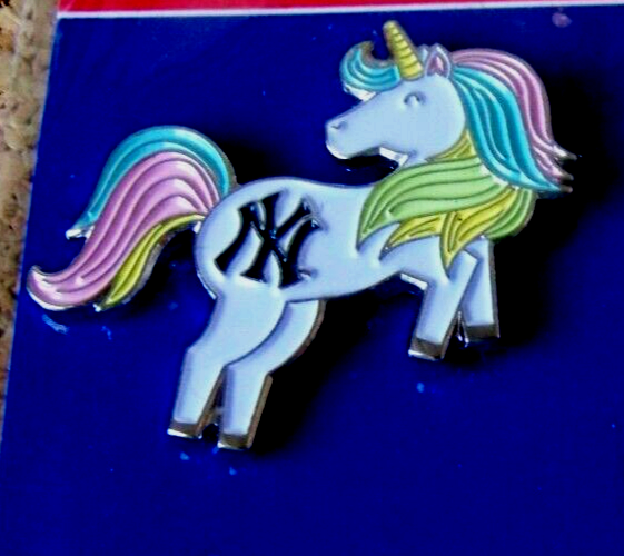 NY Yankees Unicorn Pin with Iconic NY Logo for Fans