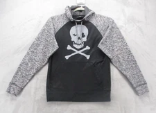 J America Hoodie Sweatshirt Black Gray Color Blend Polyester Graphic Print
